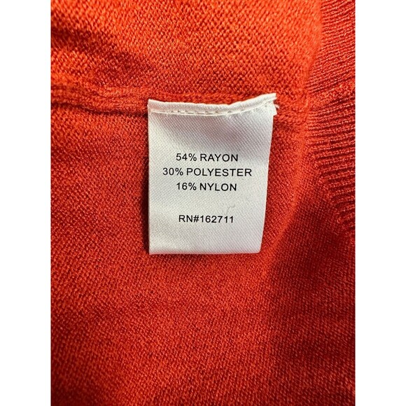 Love Ellie Sweater Womans XS Criss Cross Back Knit Pullover Rust Long Sleeve - Picture 4 of 4